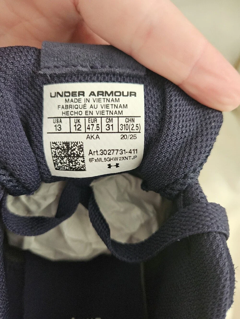 NWT Under Armour UA Edge Suede Mens 13 Navy Blue Charged Sneakers
